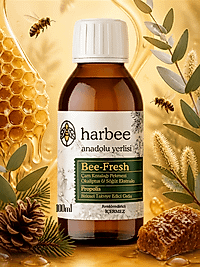 Harbee Bee-Fresh Bitkisel Takviye Edici Gıda -Propolis, Karamürver, C Vitamini ve Çinko Şurup 150 ml