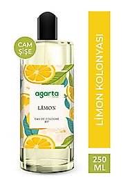 Agarta 80 Derece Limon Kolonyası Cam Şişe 250 ml