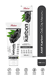 Balen Aktif Karbon Özlü Diş Macunu 100 ml - Doğal Beyazlatıcı Etkili, Florürsüz Vegan