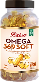 Balen Omega 3,6,9 Soft Yağ Asitleri İçeren Yumuşak  1380 MG 200 Kapsül