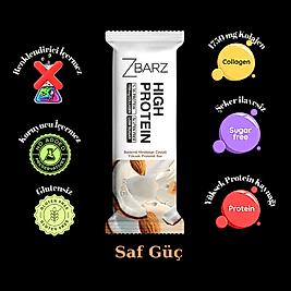 ZBARZ Bademli Hindistan Cevizli Yüksek Proteinli Bar 12 li