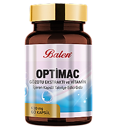 Balen Optimac Gözotu Ekstraktı ve Vitamin İçeren 630 Mg 60 Kapsül