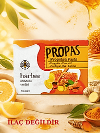 Harbee Propas Propolis Zencefil Bal Limon Zerdeçal Takviyeli Bitkisel Pastil