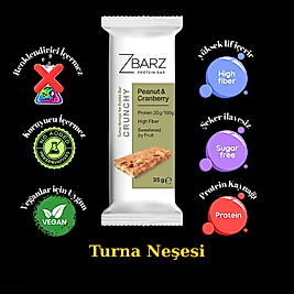 ZBARZ Crunchy Turna Yemişli Yer Fıstıklı Protein Bar 35 ge